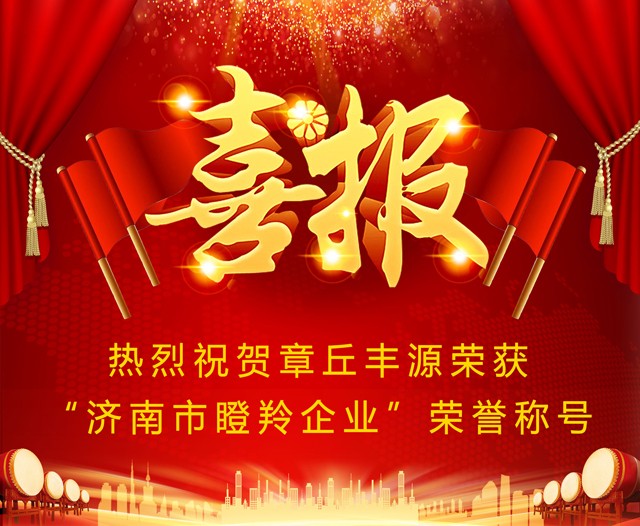 熱烈祝賀章丘豐源機械成功入選2019年度濟南市瞪羚企業(yè)